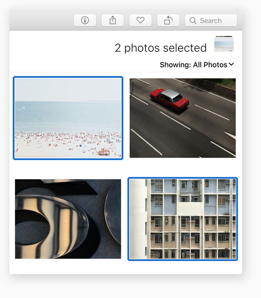 Instantly filter photo collections by your favorite criteria. A new selection counter keeps track of what you’ve selected, and lets you drag and drop collected images into an album or export them to the desktop. You can also rotate and favorite batches of images right from the toolbar.